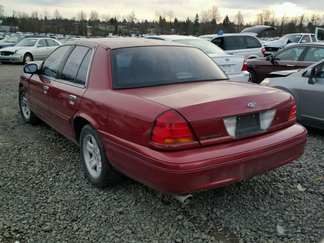 2FAFP74W92X121276 - 2002 FORD CROWN VICT RED photo 3