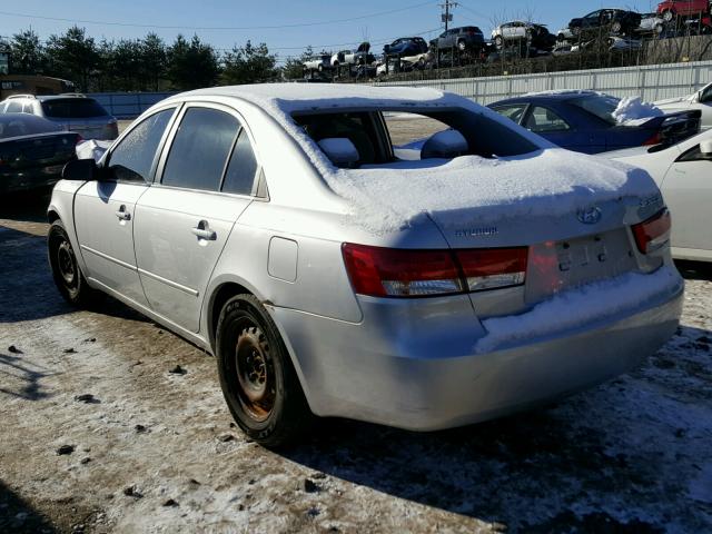 5NPET46C47H215772 - 2007 HYUNDAI SONATA GLS SILVER photo 3