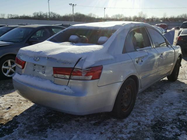 5NPET46C47H215772 - 2007 HYUNDAI SONATA GLS SILVER photo 4