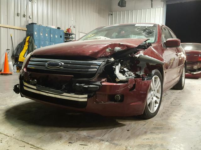 3FAFP08186R156224 - 2006 FORD FUSION SEL MAROON photo 2