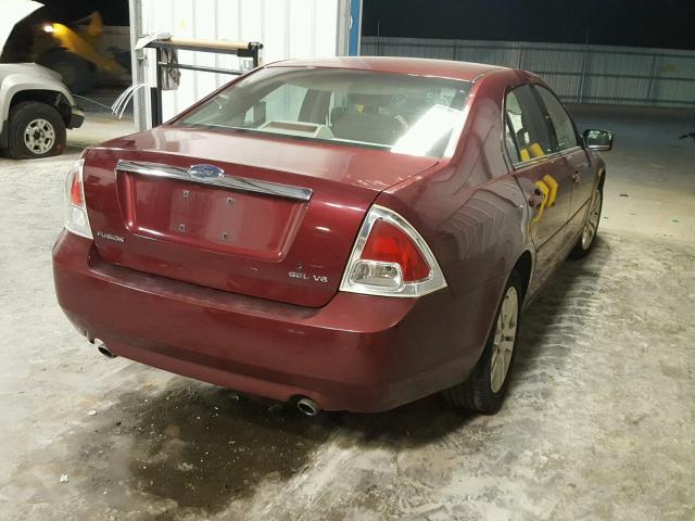 3FAFP08186R156224 - 2006 FORD FUSION SEL MAROON photo 4