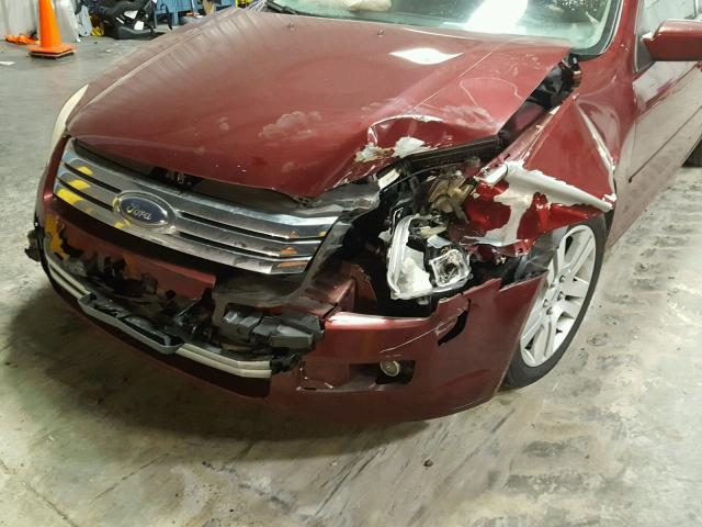 3FAFP08186R156224 - 2006 FORD FUSION SEL MAROON photo 9