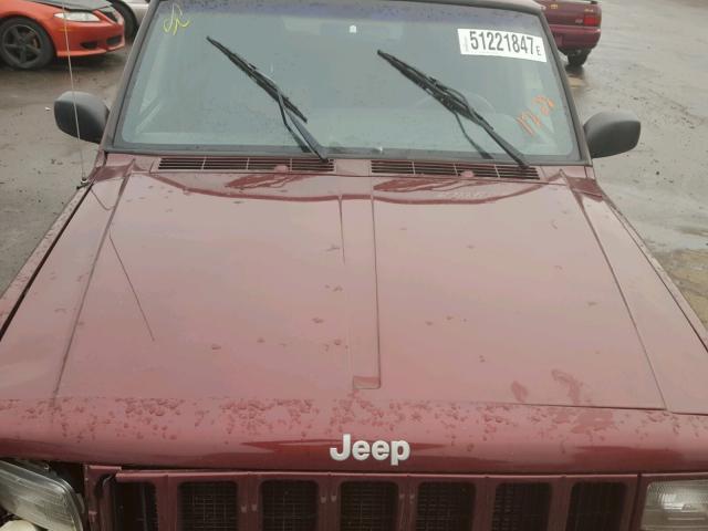 1J4FF58S0YL122633 - 2000 JEEP CHEROKEE C MAROON photo 7