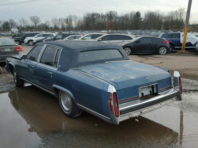 1G6DW51Y2H9763665 - 1987 CADILLAC BROUGHAM BLUE photo 3