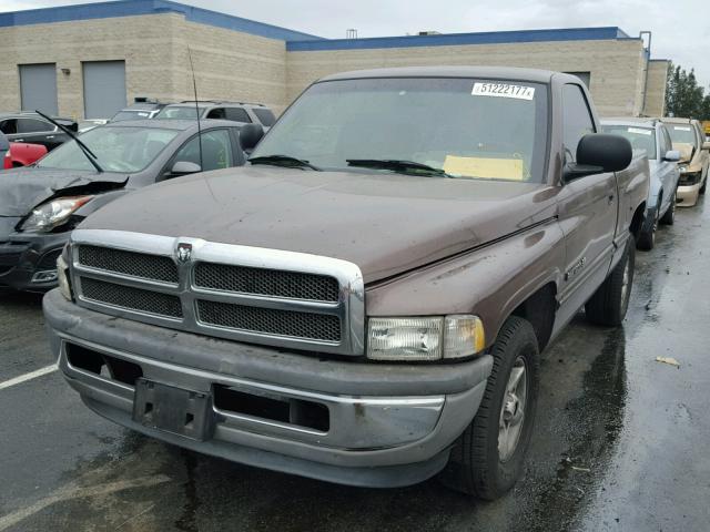 1B7HC16Y0VJ590828 - 1997 DODGE RAM 1500 BROWN photo 2