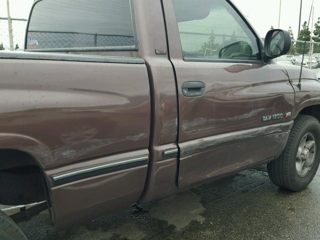 1B7HC16Y0VJ590828 - 1997 DODGE RAM 1500 BROWN photo 9