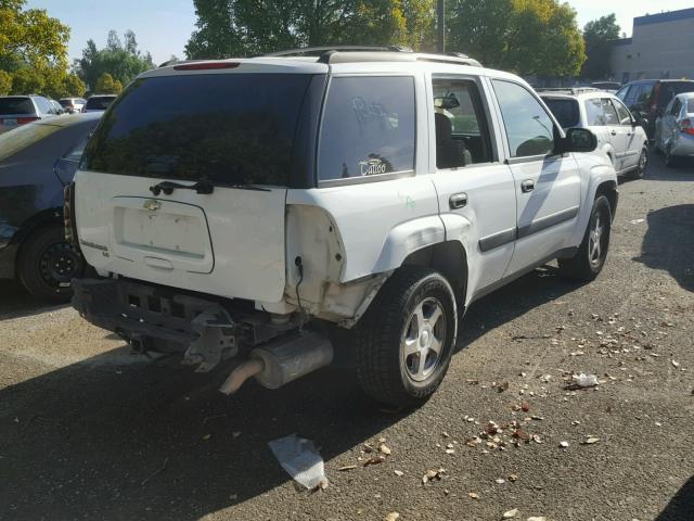 1GNDS13S852134854 - 2005 CHEVROLET TRAILBLAZE WHITE photo 4