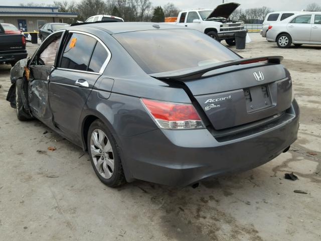 1HGCP36889A004555 - 2009 HONDA ACCORD EXL GRAY photo 3