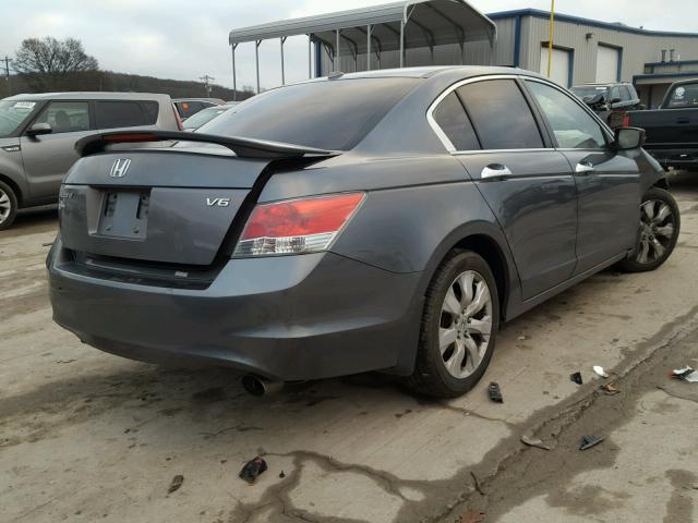 1HGCP36889A004555 - 2009 HONDA ACCORD EXL GRAY photo 4