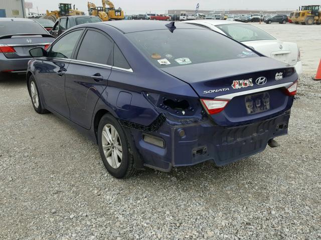 5NPEB4AC6CH397169 - 2012 HYUNDAI SONATA GLS BLUE photo 3