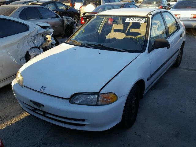 1HGEG8542PL044250 - 1993 HONDA CIVIC DX WHITE photo 2