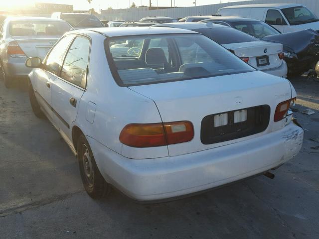 1HGEG8542PL044250 - 1993 HONDA CIVIC DX WHITE photo 3