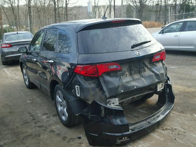 5J8TB18248A021072 - 2008 ACURA RDX BLACK photo 3