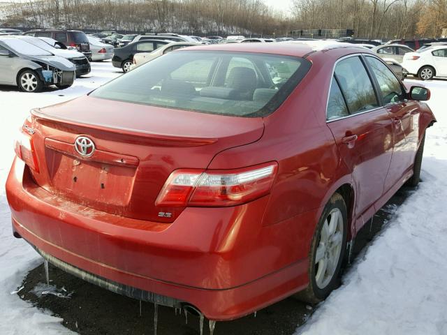 4T1BE46K49U321907 - 2009 TOYOTA CAMRY BASE RED photo 4