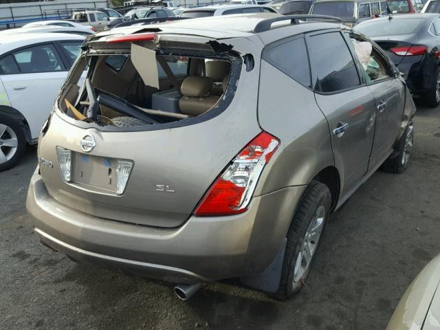 JN8AZ08TX4W225879 - 2004 NISSAN MURANO SL BEIGE photo 4