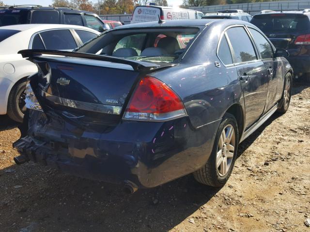 2G1WC57M391253394 - 2009 CHEVROLET IMPALA 2LT BLUE photo 4