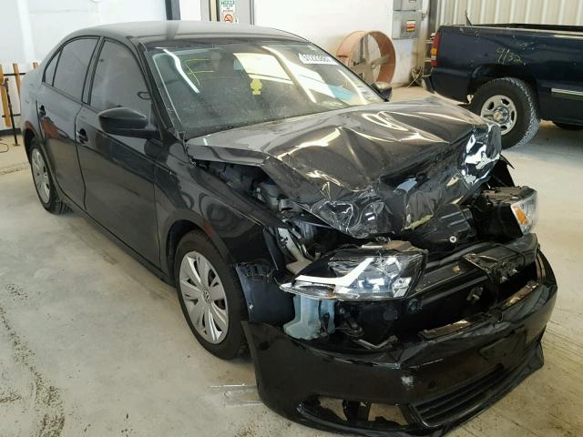 3VW2K7AJ2EM433047 - 2014 VOLKSWAGEN JETTA BASE BLACK photo 1