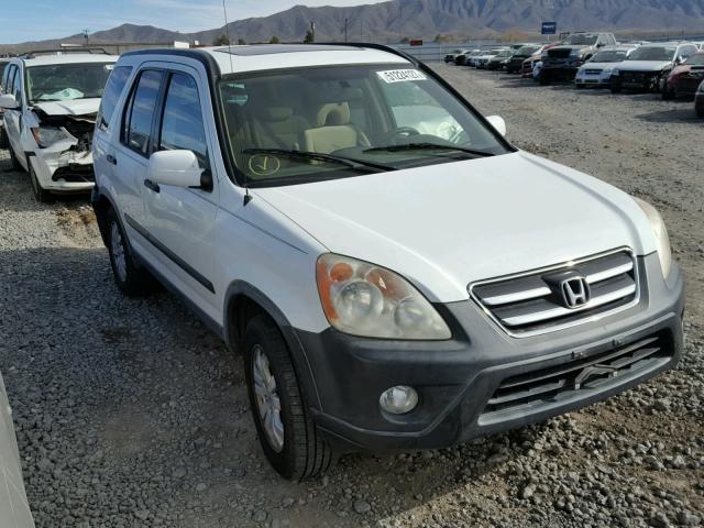 JHLRD78885C015918 - 2005 HONDA CR-V EX WHITE photo 1