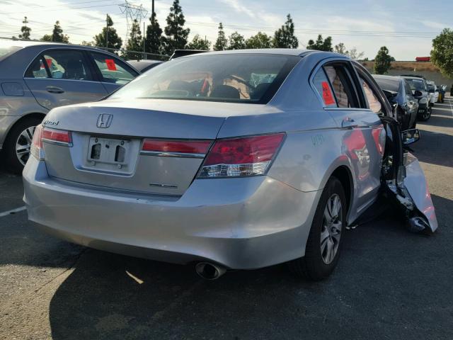 1HGCP2F62BA000239 - 2011 HONDA ACCORD SE SILVER photo 4