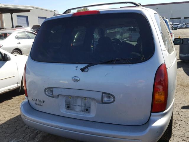 4N2XN11T8YD823632 - 2000 NISSAN QUEST SE SILVER photo 9