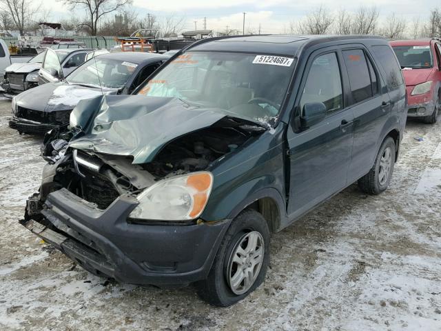 JHLRD78893C006710 - 2003 HONDA CR-V EX GREEN photo 2