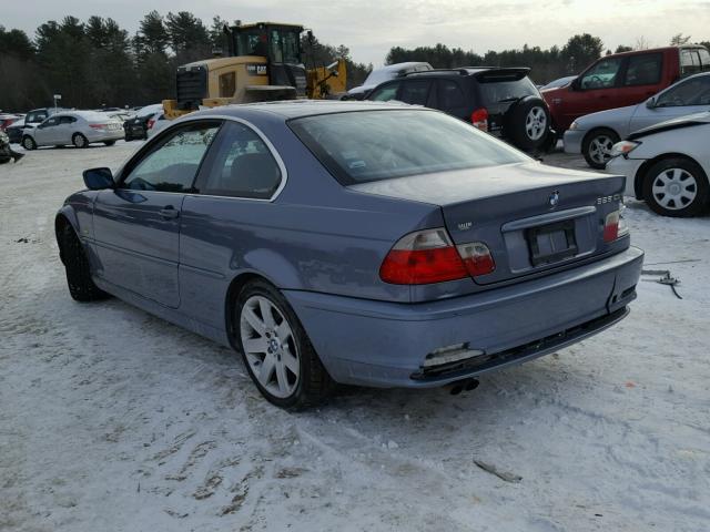 WBABN33432PG54396 - 2002 BMW 325 CI BLUE photo 3