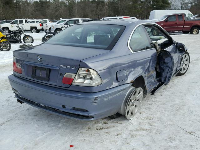 WBABN33432PG54396 - 2002 BMW 325 CI BLUE photo 4