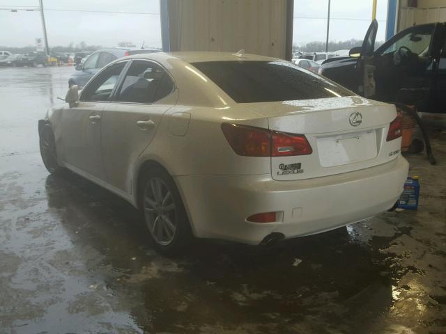 JTHBK262675049321 - 2007 LEXUS IS 250 WHITE photo 3