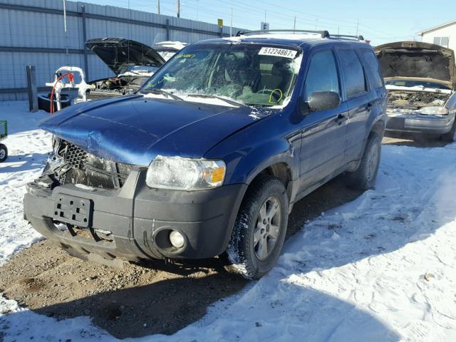 1FMYU03187KA12161 - 2007 FORD ESCAPE XLT BLUE photo 2