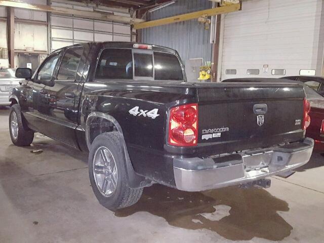 1D3HW58J77S119004 - 2007 DODGE DAKOTA QUA BLACK photo 3