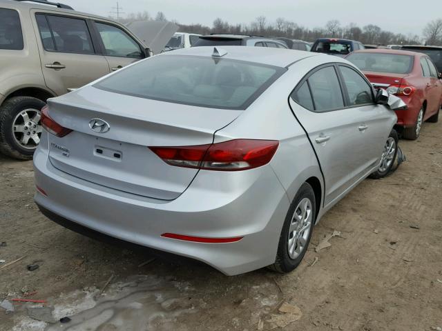 KMHD74LFXHU396734 - 2017 HYUNDAI ELANTRA SE SILVER photo 4