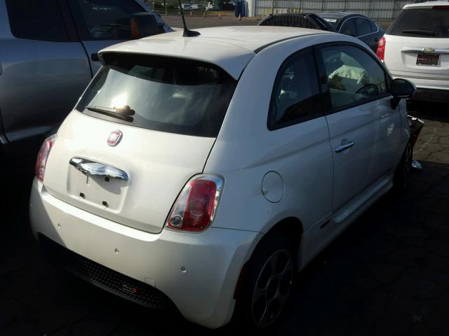 3C3CFFGE3GT161153 - 2016 FIAT 500 ELECTR WHITE photo 4