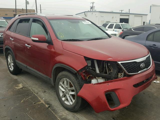 5XYKT4A69FG653262 - 2015 KIA SORENTO LX RED photo 1