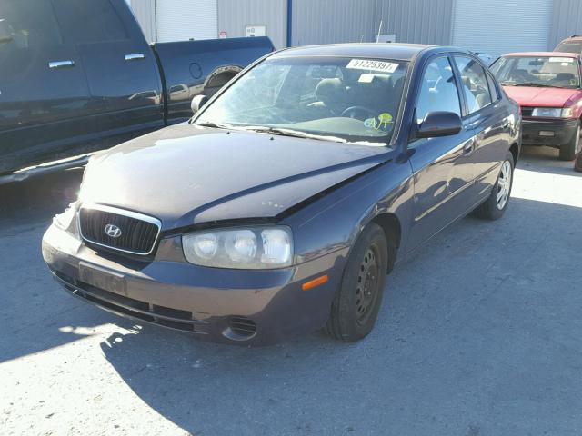 KMHDN45D23U572718 - 2003 HYUNDAI ELANTRA GL GRAY photo 2