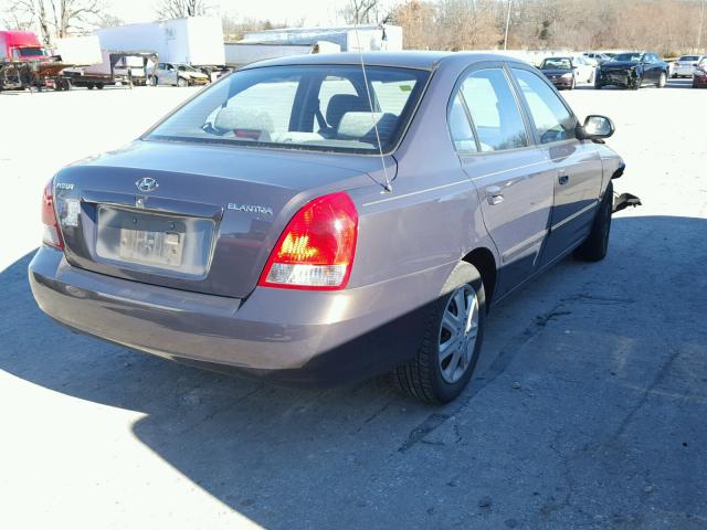 KMHDN45D23U572718 - 2003 HYUNDAI ELANTRA GL GRAY photo 4