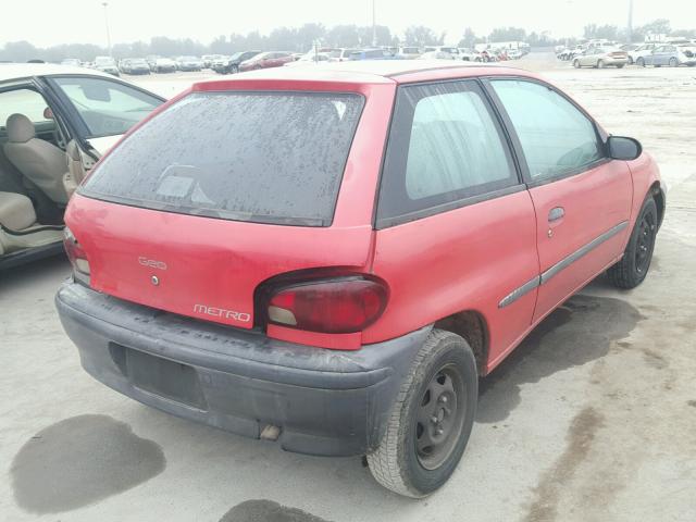 2C1MR2297S6734480 - 1995 GEO METRO BASE RED photo 4