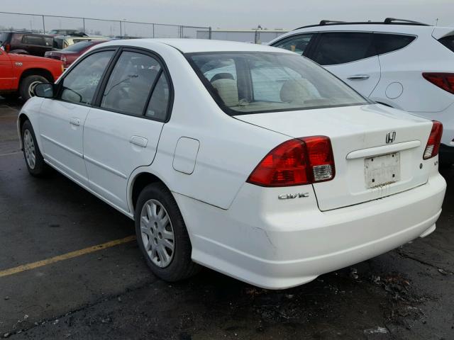 2HGES16545H521493 - 2005 HONDA CIVIC LX WHITE photo 3