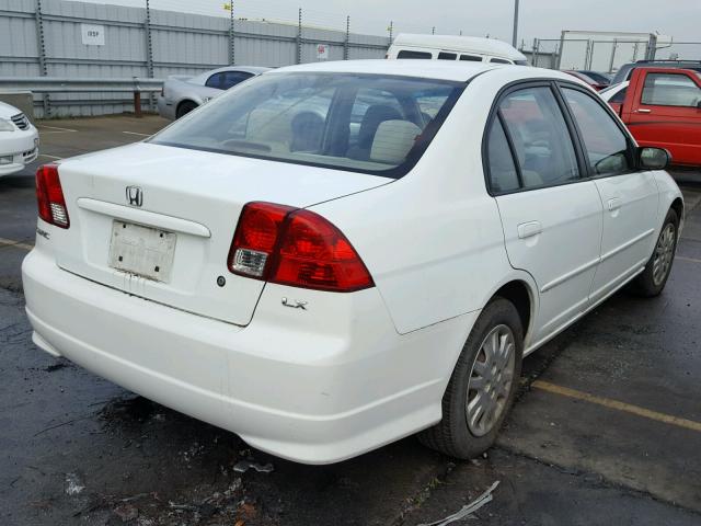 2HGES16545H521493 - 2005 HONDA CIVIC LX WHITE photo 4