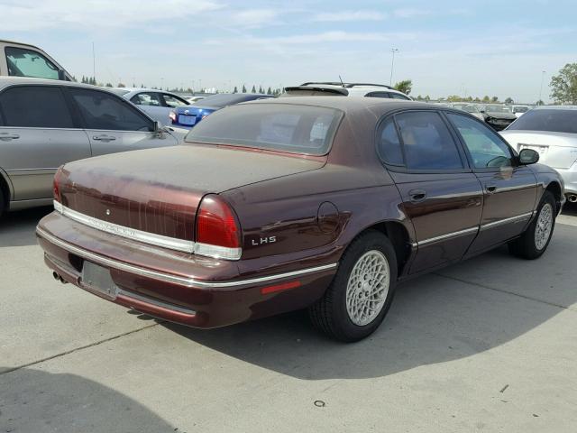 2C3HC56F9TH200138 - 1996 CHRYSLER LHS MAROON photo 4