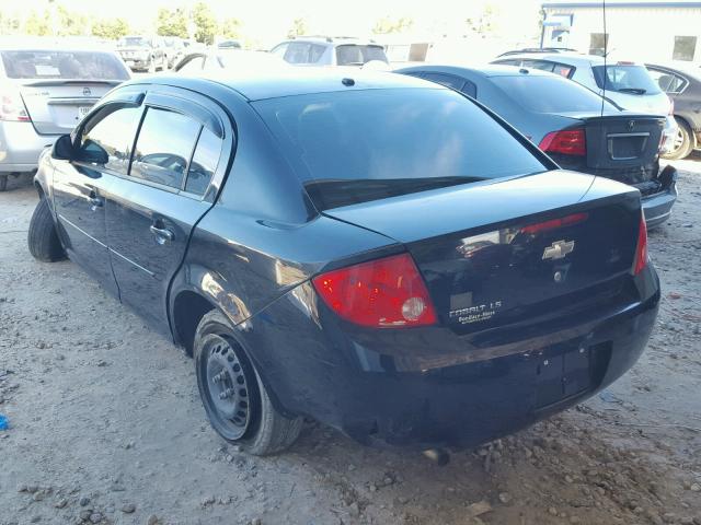 1G1AK58F287304513 - 2008 CHEVROLET COBALT LS BLACK photo 3