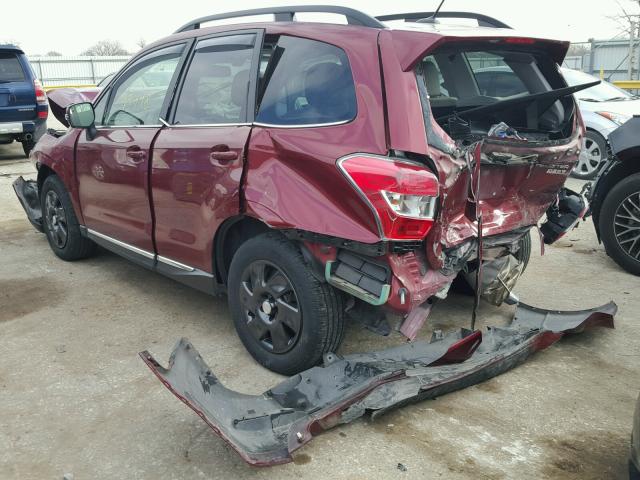 JF2SJAWC3FH825118 - 2015 SUBARU FORESTER 2 RED photo 3