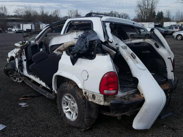 1B4HS28N51F539539 - 2001 DODGE DURANGO WHITE photo 3