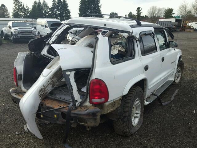 1B4HS28N51F539539 - 2001 DODGE DURANGO WHITE photo 4