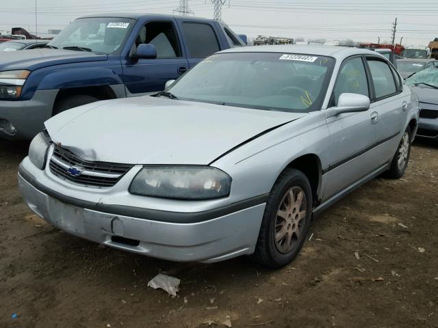 2G1WF52E349100211 - 2004 CHEVROLET IMPALA SILVER photo 2