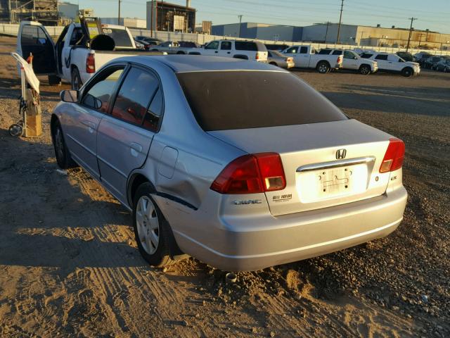 1HGES26792L074388 - 2002 HONDA CIVIC EX SILVER photo 3