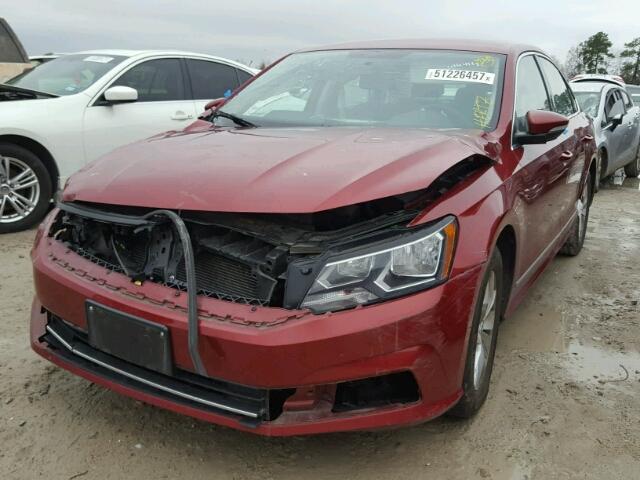 1VWAT7A34GC056445 - 2016 VOLKSWAGEN PASSAT S RED photo 2