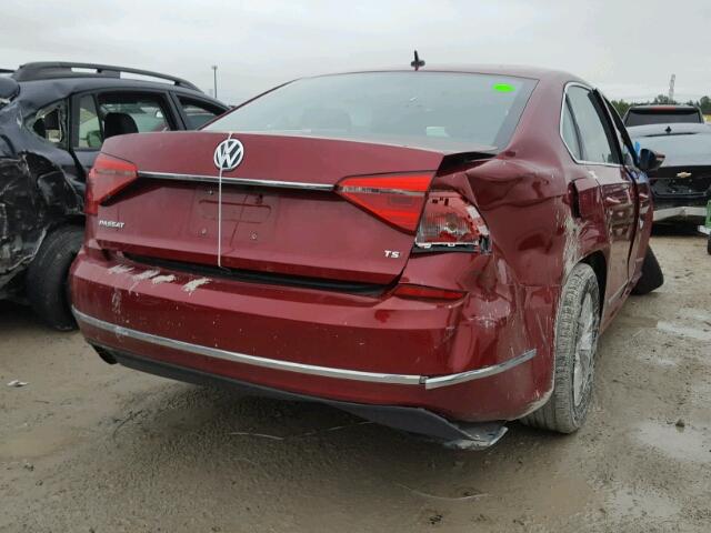 1VWAT7A34GC056445 - 2016 VOLKSWAGEN PASSAT S RED photo 4