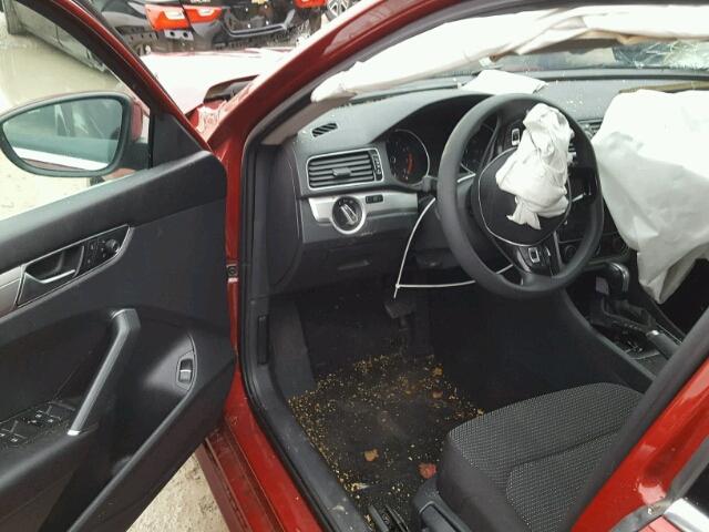 1VWAT7A34GC056445 - 2016 VOLKSWAGEN PASSAT S RED photo 9