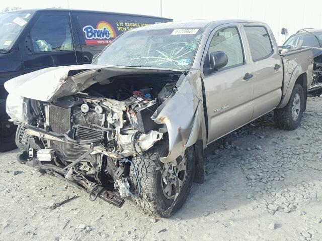 5TELU42N88Z566517 - 2008 TOYOTA TACOMA DOU BEIGE photo 2