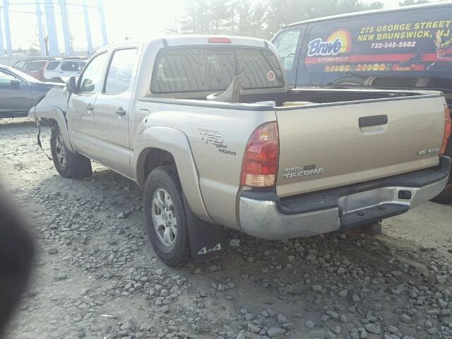 5TELU42N88Z566517 - 2008 TOYOTA TACOMA DOU BEIGE photo 3